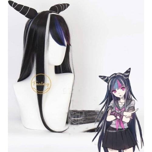 Danganronpa Mioda Ibuki Cosplay Wigs Long Mixed Synthetic Hair Perucas Cosplay Wig + Free Wig Cap