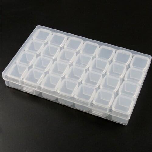 17.5cm*10.5cm Plastic Storage Jewelry Box Compartment Adjustable Container for Beads Earring Jewellery Rectangle Case Wholesale