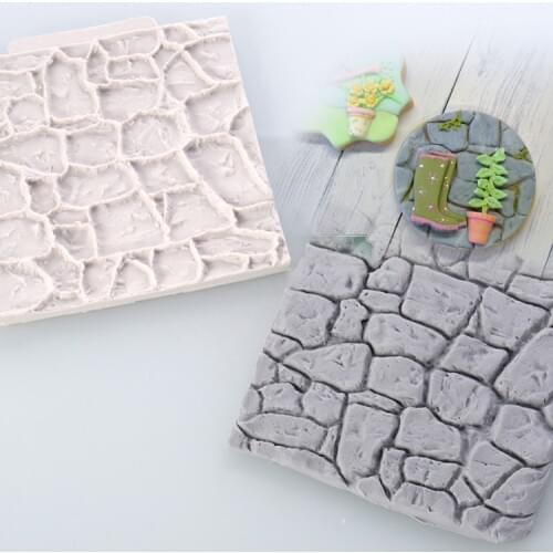 Resin Molds 10x10cm 3d Wall Panel Retro Pastoral Pebble Designer DIY Brick Concrete Moule Silicone Mold