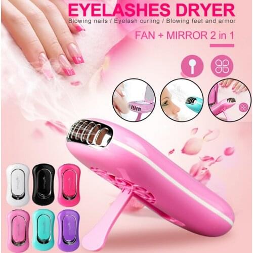 Portable USB Mini Fan Eyelash Dryer False Eye Lash Mascara Dryer Quick Drying Makeup Device Tools