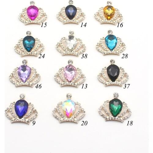 10pcs/lot 31.5*28.5MM Crown Sewing Button for Handicraft Diy Accessories Decorative Rhinestone for Clothing Craft for Supplies
