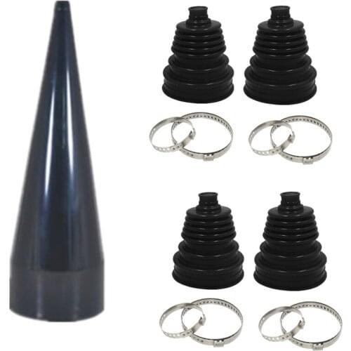 1 Set CV Joint Boot Universal Rubber Constant Velocity CV Boot Joint Tool Fitting Cone Stretch With Clips Car Accessories