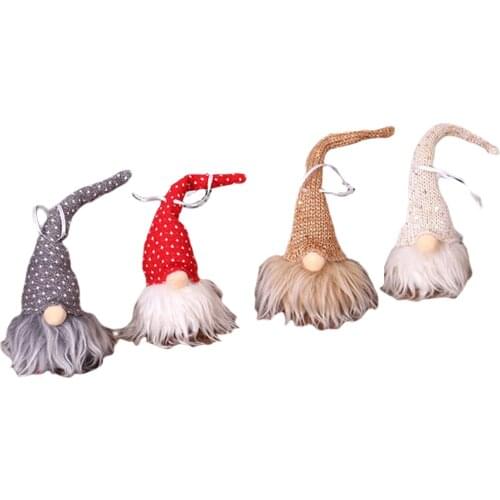 Christmas Forest Man with Lights Decorative Gnome Doll Holiday Home Hanging Ornaments