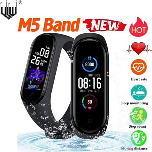 2021 M5 Smart Band Sport Fitness Bracelet Watch Men Women Smartband Blood Pressure Heart Rate Monitor Waterproof Wristband