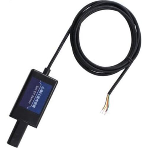 Taidacent Agricultural RS485 4-20mA/0-5V/10V Analog Soil EC Value Sensor Probe Electrical Conductivity Meter Transmitter