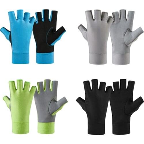Outdoor Wear-resistant Breathable Half Finger Gloves Fishing Bike Bicycle Cycling Gloves Sunscreen Hiking Bike Gloves