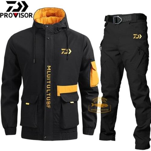 Waterproof Windproof Fishing Suit Men Daiwa Thin Breathable Quick Dry Fishing Clothes Hiking Camping Outdoor Sport Fishing Wear