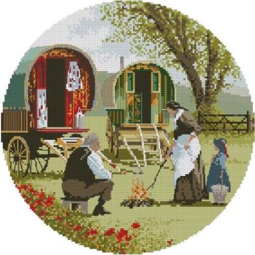 Yuanfengjing11Cross Stitch Set Chinese DIY Kit Embroidery Needlework Craft Packages Cotton Fabric Floss New Designs Embroidery