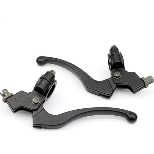 2pcs Aluminium/Alloy Motorcycle Brake Lever Perch Clutch Black Right +Left For HONDA C/CR/CRF/XL/XR