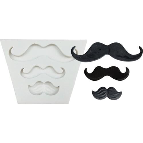 3 Even Beard Shape Silicone Cake Decorating Tools 3d Mustache Shaped Chocolate Mold Creative Candy Fondant Molds
