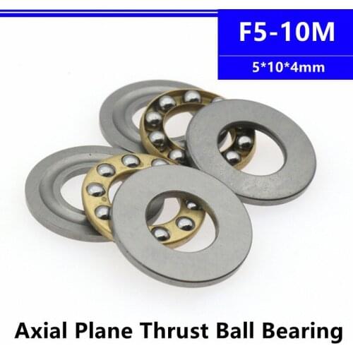 50Pcs/100Pcs High Precision F5-10M 5x10x4mm Miniature Plane Thrust Axial Metal Ball Bearing 5*10*4mm