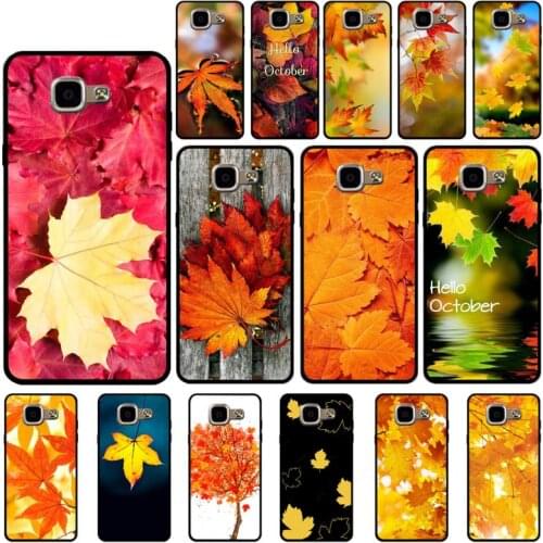 YNDFCNB yellow red maple leaves Phone Case for Samsung A6 A8 Plus A7 A9 A20 A20S A30 A30S A40 A50 A70