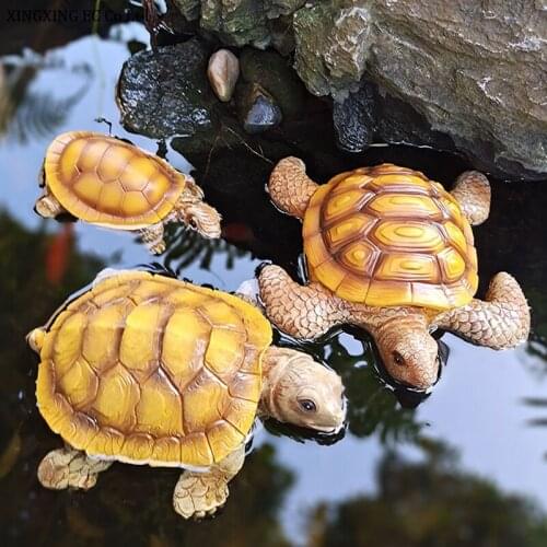 Garden Decoration Resin Ornaments Simulation Turtle Ornaments Pool Turtle Floating Animal Sculpture Outdoor Garden Decorations