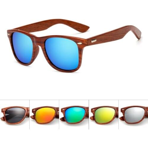 Handmade Wood Sunglasses Men Women Square Sunglasses for Men Women Mirror Wooden Sun Glasses Retro De Sol Masculino UV400