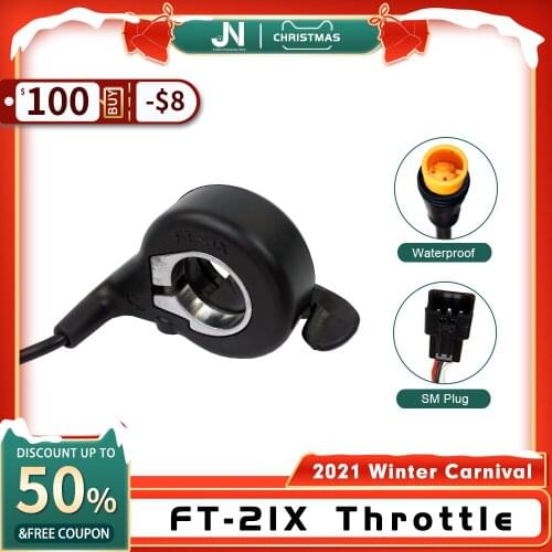 Wuxing Finger Thumb Throttle Electric Bicycle Accessories Throttle FT21X 24V36V48V72V96V Conversion Kit Julet Waterproof SM Plug
