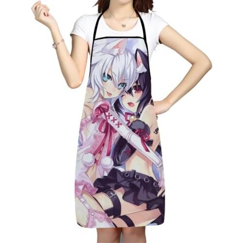 Anime Girl Apron Kitchen Aprons For Women Men Bibs Household Cleaning Pinafore Home Cooking Apron For Manicure 68x95cm 50x75cm