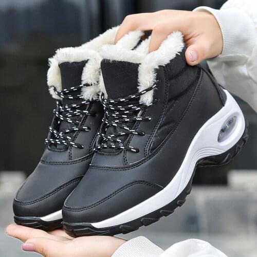 Winter Sneakers Women Plush Womens Running Shoes Lightweight Womens Shoes with Platform Fashionable Womens Sneakers