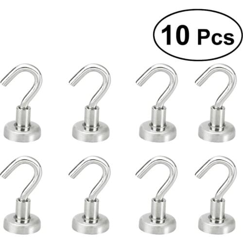 LUOEM Strong Magnetic Hooks Power Hook Holder Hooks Heavy Duty Wall Hooks Hanger Key Coat Cup Hanging Hanger for Home Storage