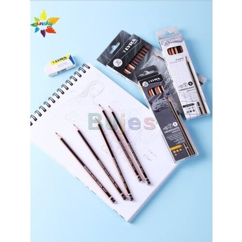 LYRA Graduate series 6/12 pcs Charcoal drawing pencil beginners professional adult sketch pens drawing sketch art supplies