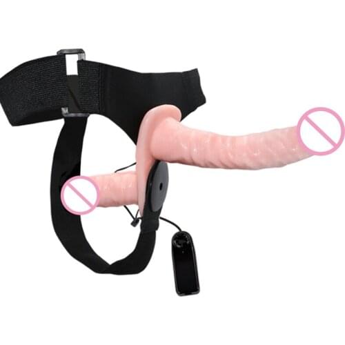 Multi-speed Vibrating Strapon Dildo Double Strap ons Dildo Vibrator with Anal Dildo Strap-ons Penis Lesbian Couples Sex Products