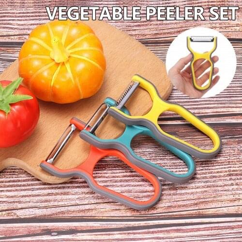 3PCS Vegetable Peeler Set Slicer Shredder Peeler Julienne Cutter Multi Peel Stainless Grater Kitchen Tools Magic Trio Peeler Set