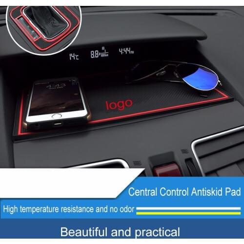 QHCP Non-slip Dashboard Mat Car Ornament Silicone Anti-Slip Sticky Pads Phone Holder For Subaru Forester Outback Legacy XV 15-17