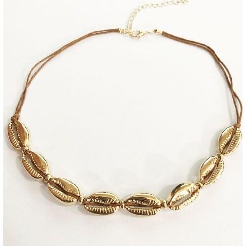 The New Metal Texture Can Adjust The Neck Chain, Alloy Shell Pendant Necklace, Fashion Personality Necklace Jewelry
