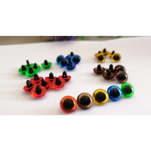 500pcs/lot new 9mm/10.5mm/12mm/13.5/15mm red/green/blue/yellow/brown diy handscrew safety button toy eyes -size color option