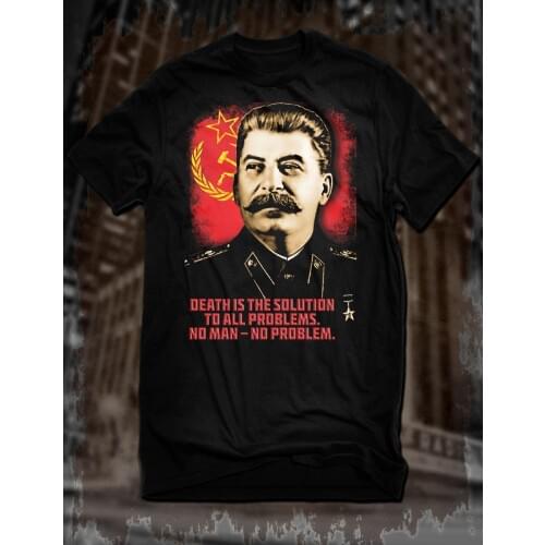 New Joseph Stalin T-Shirt Allied Nations Ww2 Military Tee Ussr Communist Russia T Shirt Summer Short Sleeve Fashion T-Shirt