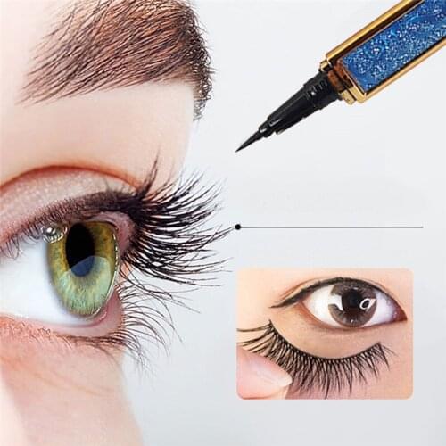 New Magic Self-adhesive Eyeliner Pen Glue-free Magnetic-free for False Eyelashes Waterproof No Blooming Eye Liner Pencil