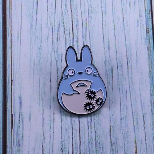 Optimistic Cheerful Gentle Magical Totoro Enamel Pin Japanese Hayao Miyazaki Cartoon Anime Brooch Lapel Badge