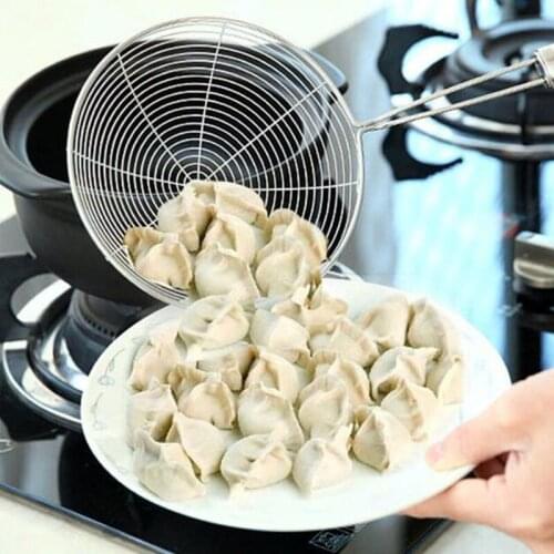 Oval Skimmer Stainless Steel Filter Oil Pot Food Filter Cookware Colander Fried Filter Kitchen Strainer Baking Cooking Tools