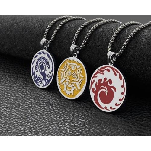 Titanium steel round brand couple pendant men and women stainless steel wild necklace European and American jewelry