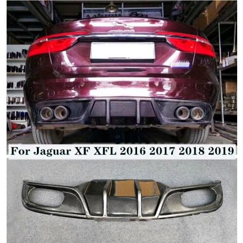 High quality Carbon fiber Rear Trunk Lip Bumper Diffuser Protector Cover Fits For Jaguar XF XFL 2016 2017 2018 2019 years