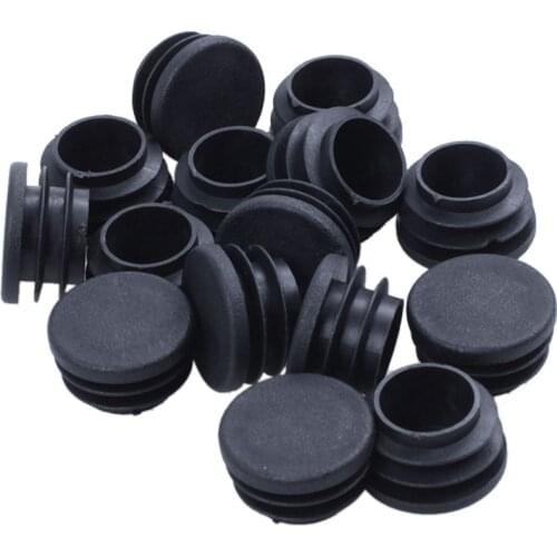 Practical 15 pieces of Chair Table Legs End Plug 25mm Diameter Round Plastic Inserted Tube