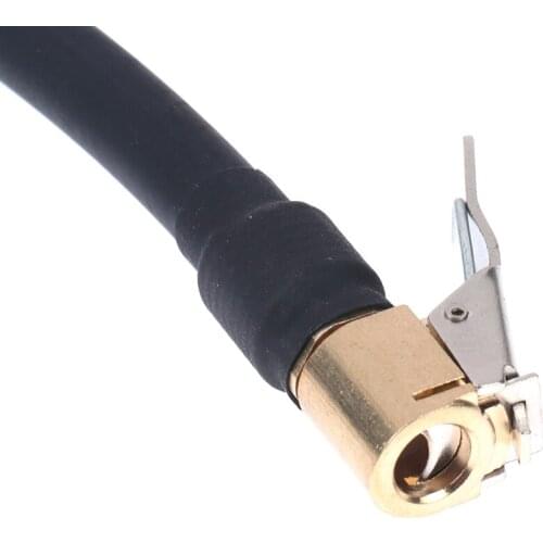 Rubber Hose Flexible Tire Valve Extension Tube Adapter for Tire Inflator Pump Material is all metal air chuck