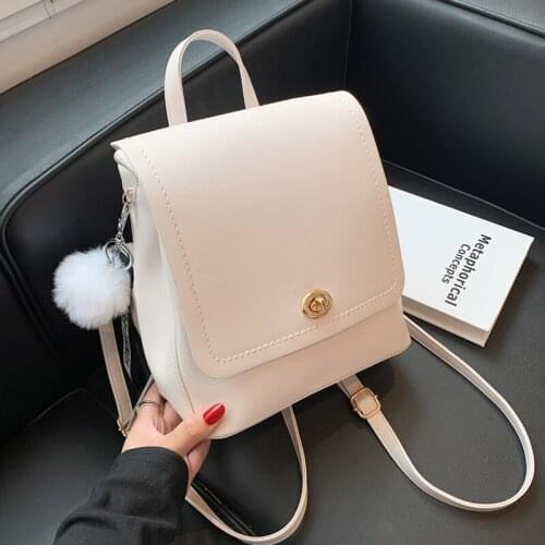 Small Backpack Purse Women Backpacks Fashion School Bags for Girls Black Scrub PU Leather Female Travel Bagpack Sac A Dos 2021