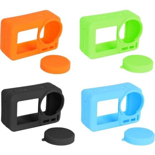 Silicone Action Camera Protective Cover Lens Cap for DJI OSMO ACTION Case Frame Scratch-proof Dirty-proof and Durable
