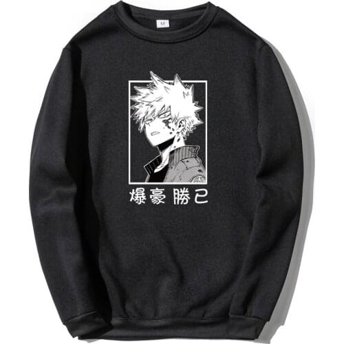 Harajuku Sweatshirts my hero academia Unisex Hoodies Japanese Anime Bakugou Katsuki Print Men Hoodie Streetwear Casual tracksuit