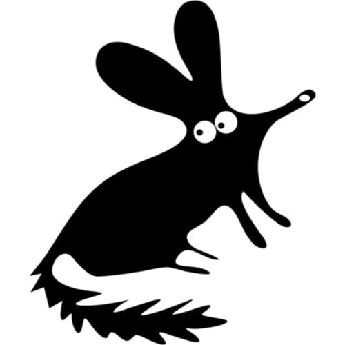 Cartoon Rat Fashion Animal Stickers Decals Car-Styling Vinyl Black/Silver Motorcycle sticker