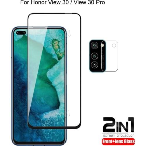 For Honor View 30 Pro / View 30 Honor V30 Pro Front Screen Protector Protective Tempered Glass & Camera Lens Film