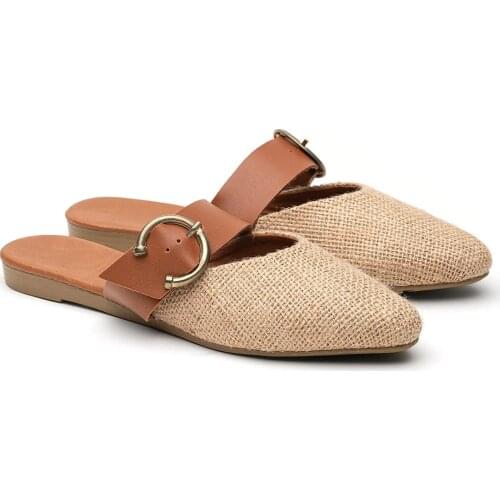 Straw buckle women slippers stylish and comfortable new fashion trend is a product you can wear with love
