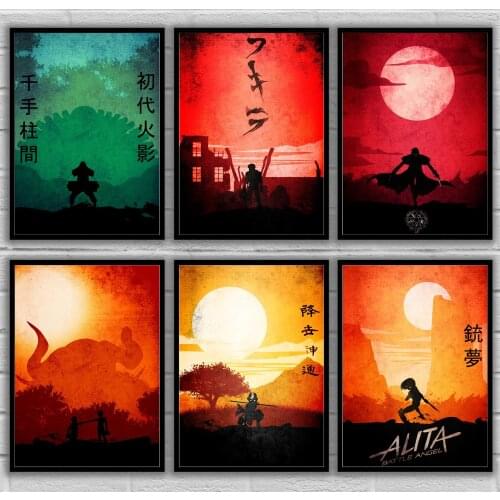 1st Hokage Akira Alucard Asta Yuno Black Clover Avatar The Last Airbender Battle Angel Alita Japanese Art Anime Poster