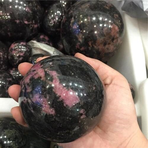 2.2LB Wholesale High Quality Natural Rhodonite Quartz Sphere Crystal Ball