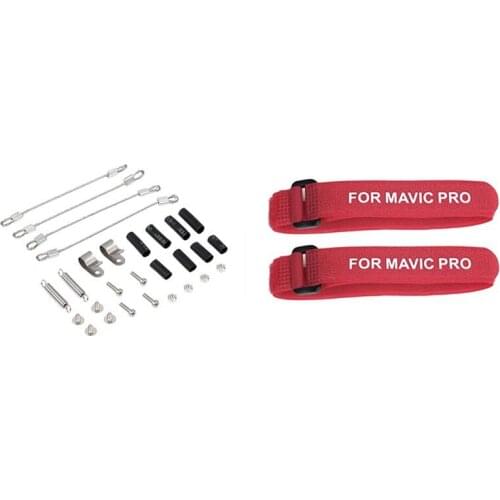 2 Set RC Car Part: 1 Set RC Car Modified Part Steel Rope & 1 Set Propeller Blade Tape Straps Holder