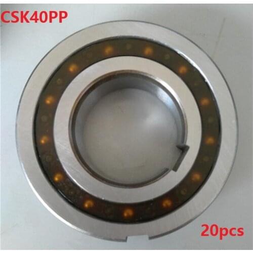 20pcs/lot CSK40PP 40mm One Way Clutch Bearing With dual keyway 40x80x18 mm Sprag Freewheel Backstop Bearing 40*80*18mm