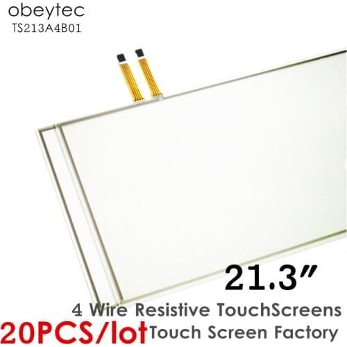 20PCS! obeycrop 21.3" 4-wire resistive touch screen sensor, 1 warranty, Hotsales, AA 433*325 mm, TS213A4B01