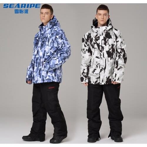 2020 Searipe Ski Sets Men Waterproof Windproof Skiing and Snowboarding Qucik Dry Fashion Male Snow Suit Outdoor Sportswear