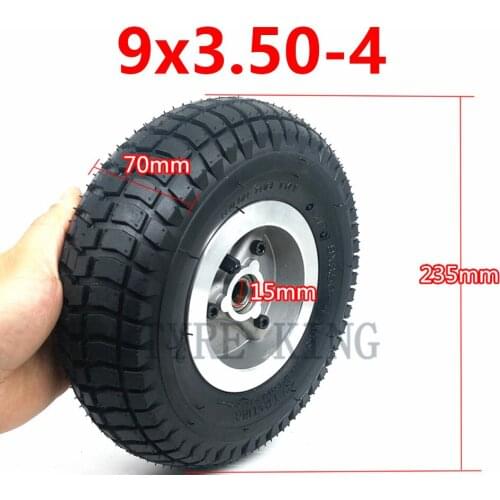 9 Inch 9x3.50-4 Wheel Pneumatic Tire Fits Scooter Skateboard Pocket Bike Electric Tricycle 9*3.50-4 Tyre Wheel Accessories