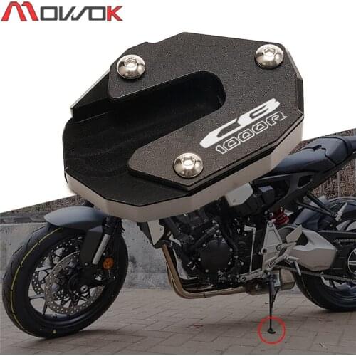For Honda CB1000R CB 1000R 2018-2020 2019 Motorcycle CNC Aluminum Side Stand Enlarger Plate Kickstand Enlarge Extension